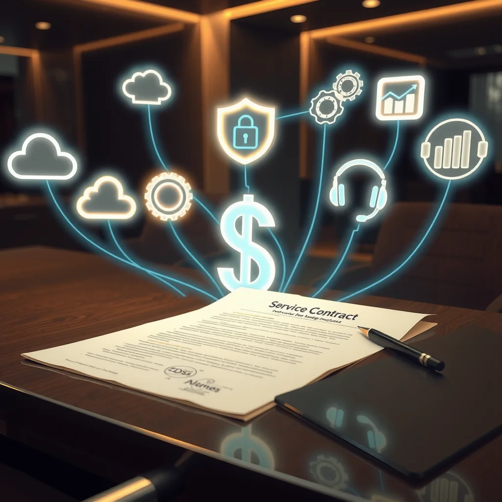 Illustration highlighting cost-effective business solutions with no hidden fees, usage-based pricing, or long-term contracts.