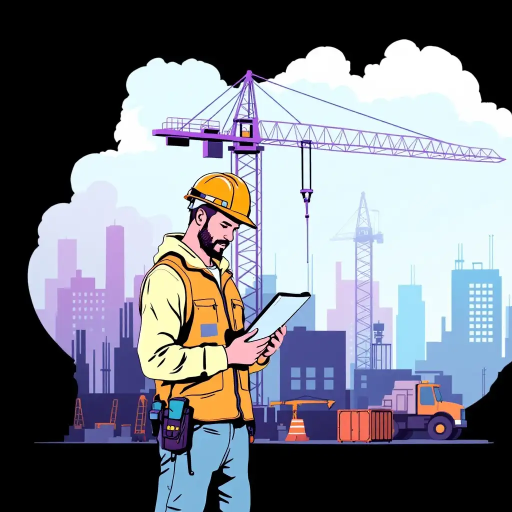 Visual representation of Odoo ERP implementation in the construction industry, showcasing project management, resource allocation, and cost tracking.